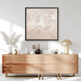 Metallic - Rose (Square) Art Print