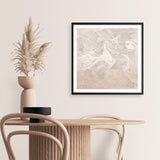 Metallic - Rose (Square) Art Print