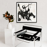 Playblack 1 (Square) Art Print