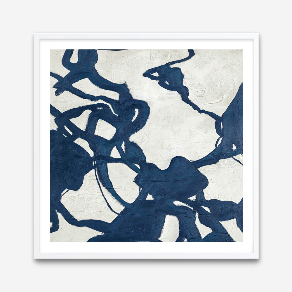 Blueplay (Square) Art Print