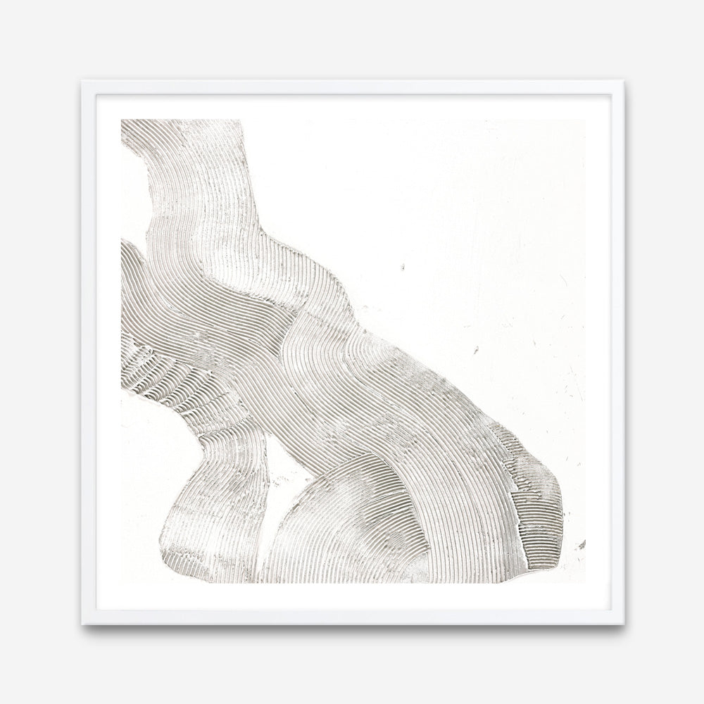 White Sculpture 2 (Square) Art Print