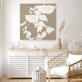 Fortuna White (Square) Canvas Print