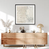 White Surface (Square) Art Print