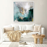 Arctic Green Variation (Square) Canvas Print