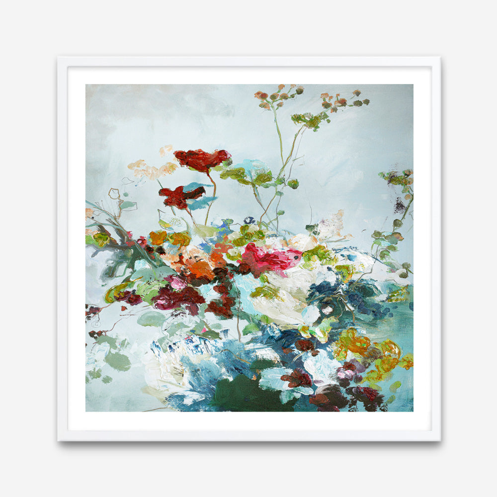 Abstract Floral 1 (Square) Art Print