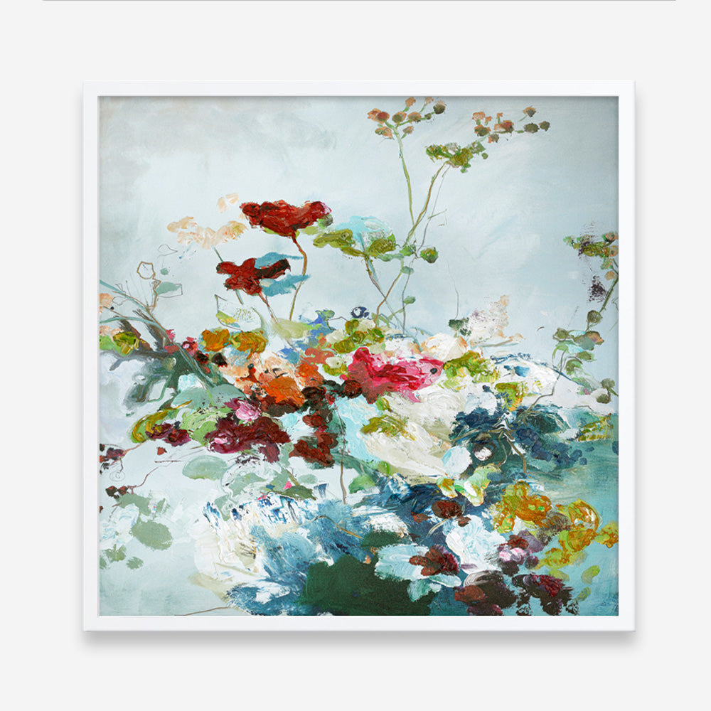 Abstract Floral 1 (Square) Art Print