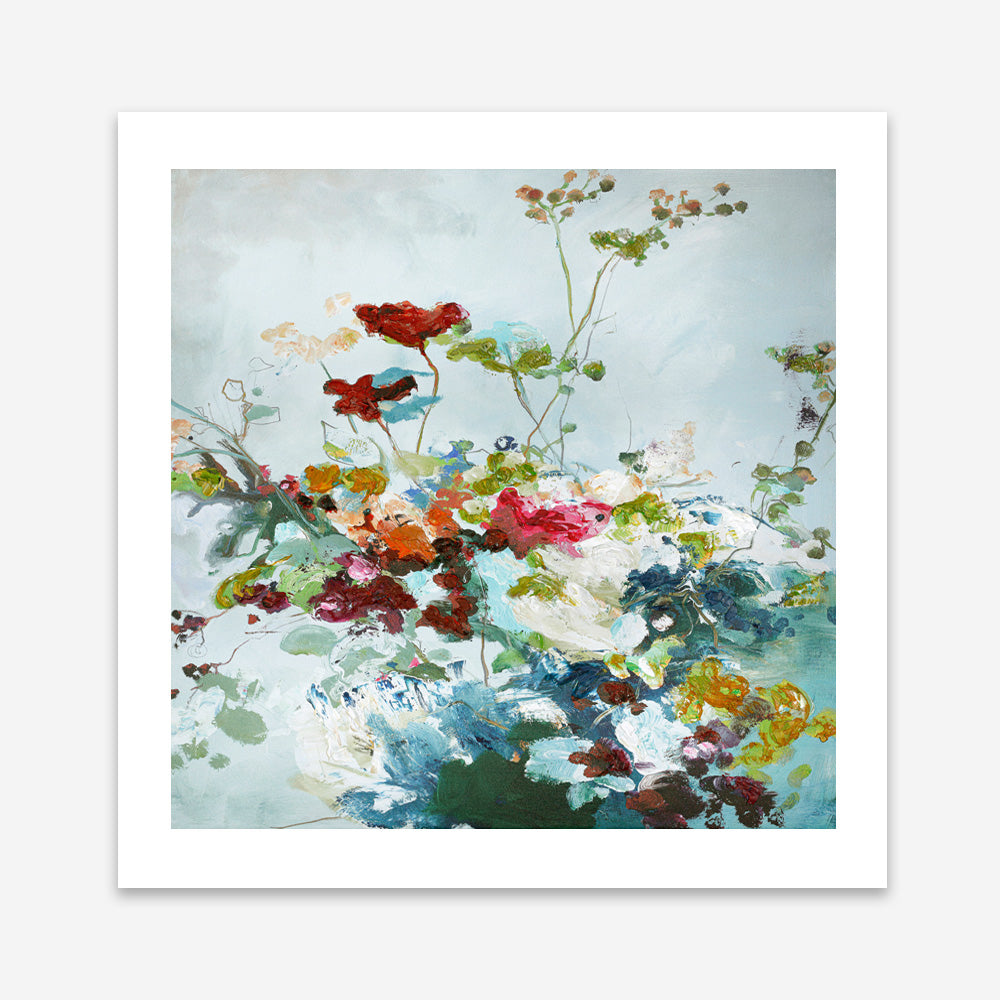 Abstract Floral 1 (Square) Art Print