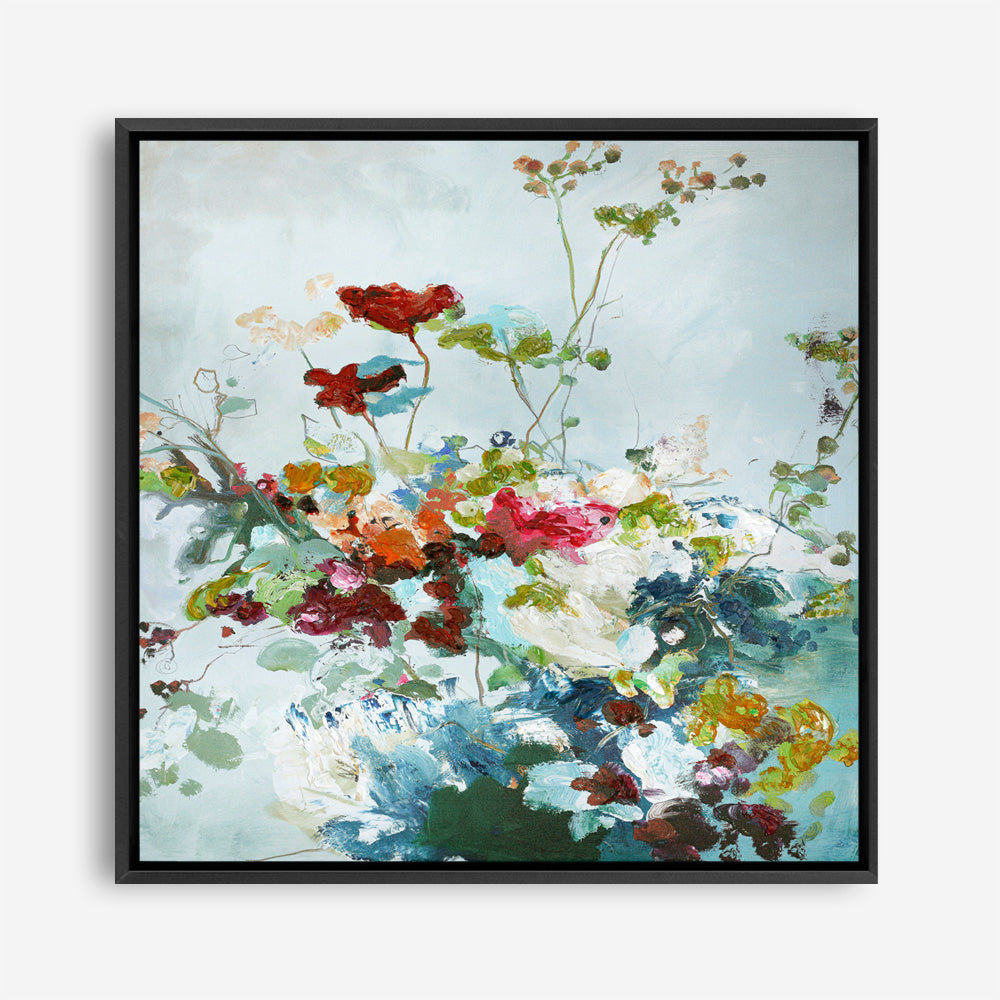 Abstract Floral 1 (Square) Canvas Print
