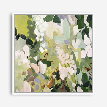 Green Garden Variation (Square) Canvas Wall Art Print
