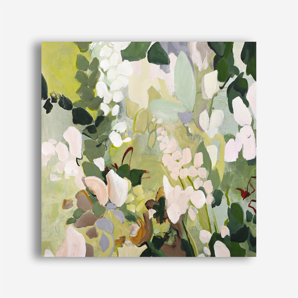 Green Garden Variation (Square) Canvas Print