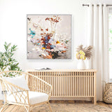 Abstract Flower 3 (Square) Canvas Print
