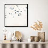 Pigeons Sky (Square) Canvas Print