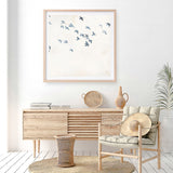 Pigeons Sky (Square) Art Print