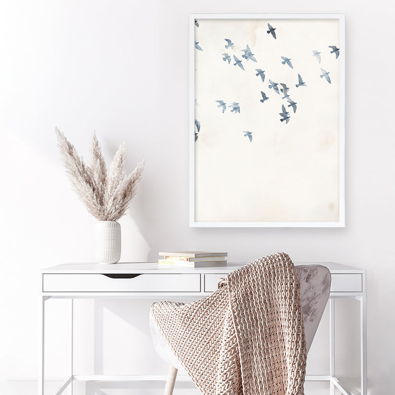 Pigeons Sky Art Print