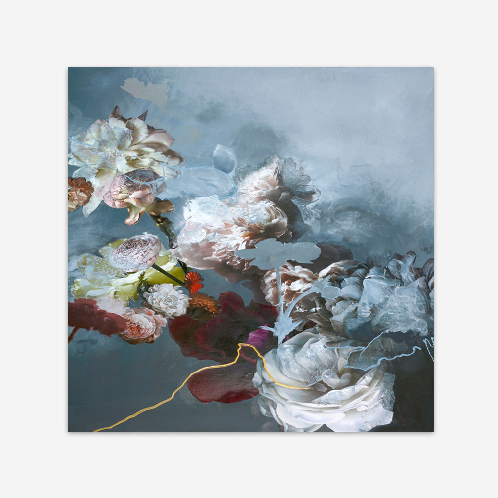 Haute Couture Blue (Square) Art Print