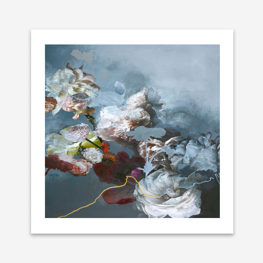 Haute Couture Blue (Square) Art Print