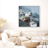 Haute Couture Blue (Square) Canvas Print