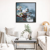 Haute Couture Blue (Square) Art Print