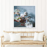 Haute Couture Blue (Square) Art Print