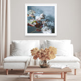 Haute Couture Blue (Square) Art Print