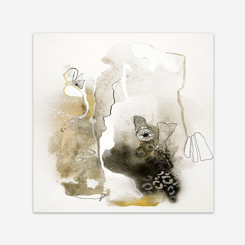 Aqua Sketch 1 (Square) Art Print