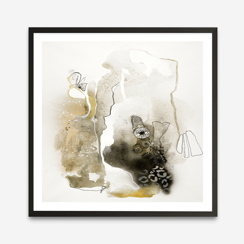 Aqua Sketch 1 (Square) Art Print