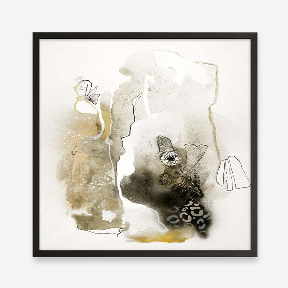 Aqua Sketch 1 (Square) Art Print