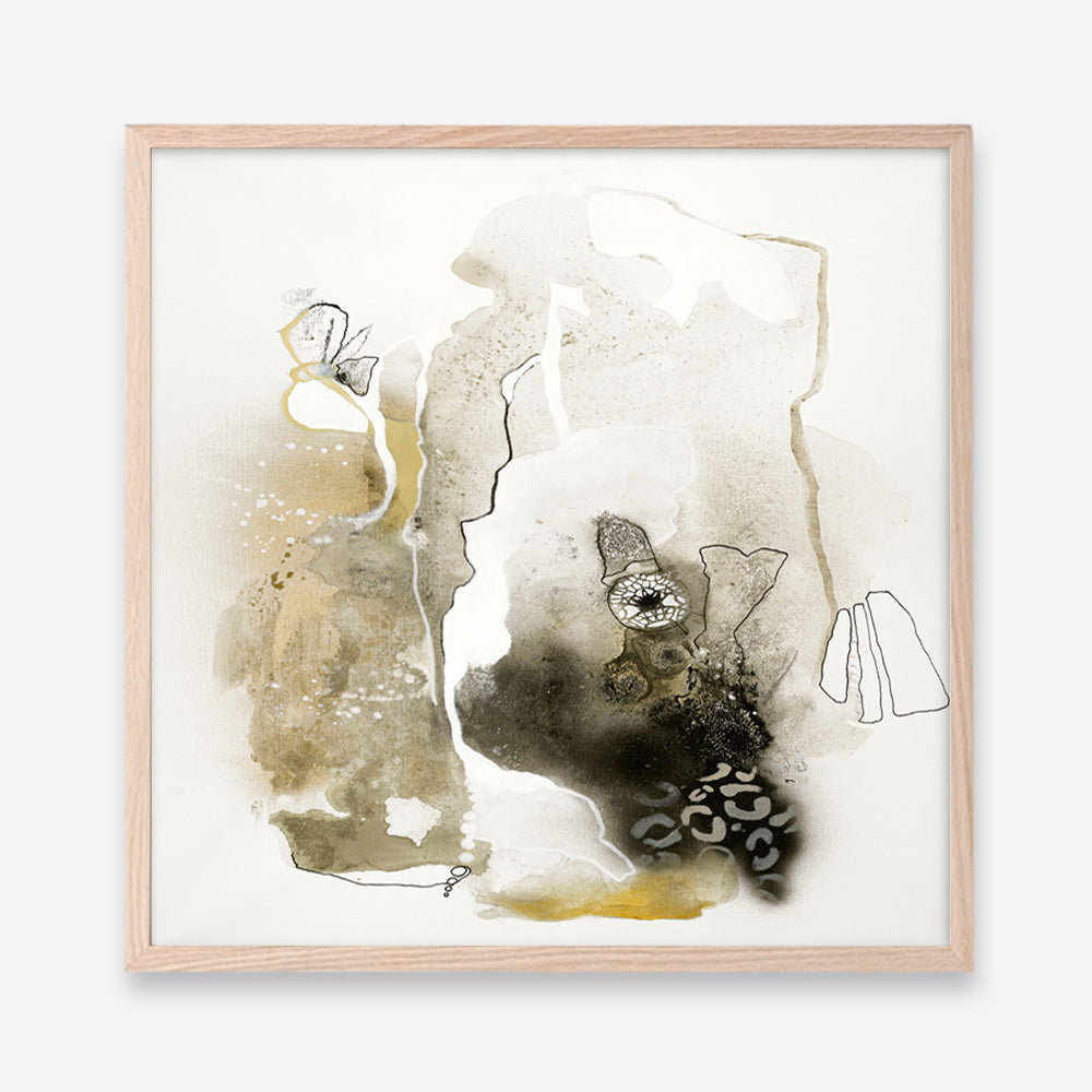 Aqua Sketch 1 (Square) Art Print