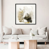 Aqua Sketch 1 (Square) Canvas Print