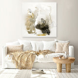 Aqua Sketch 1 (Square) Canvas Print