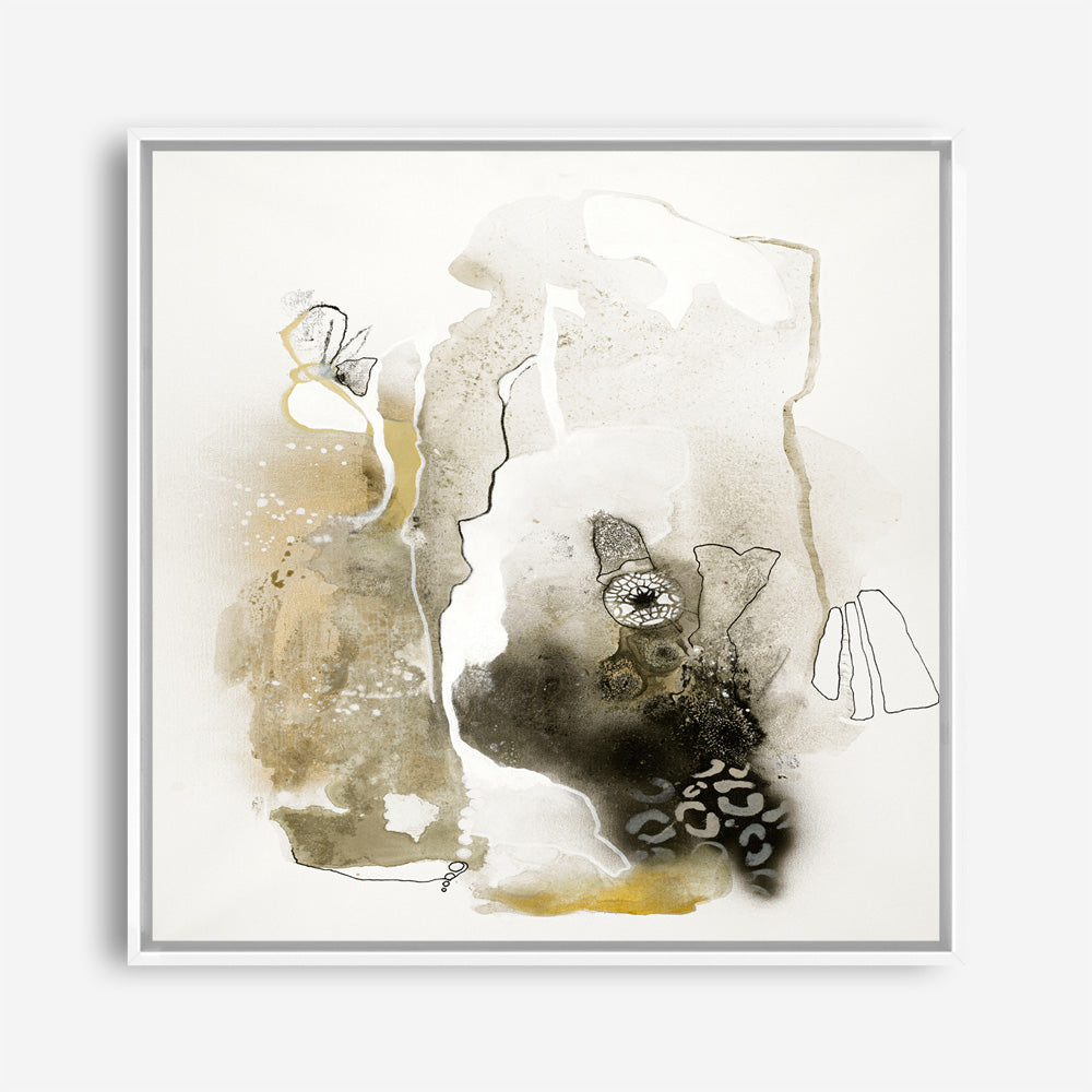 Aqua Sketch 1 (Square) Canvas Print