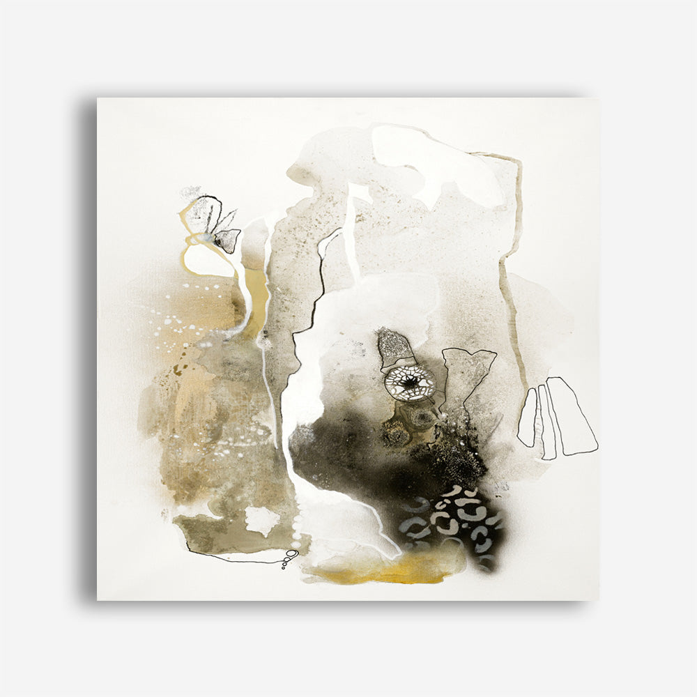 Aqua Sketch 1 (Square) Canvas Print