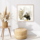 Aqua Sketch 1 (Square) Art Print