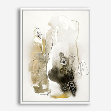 Aqua Sketch 1 Canvas Wall Art Print