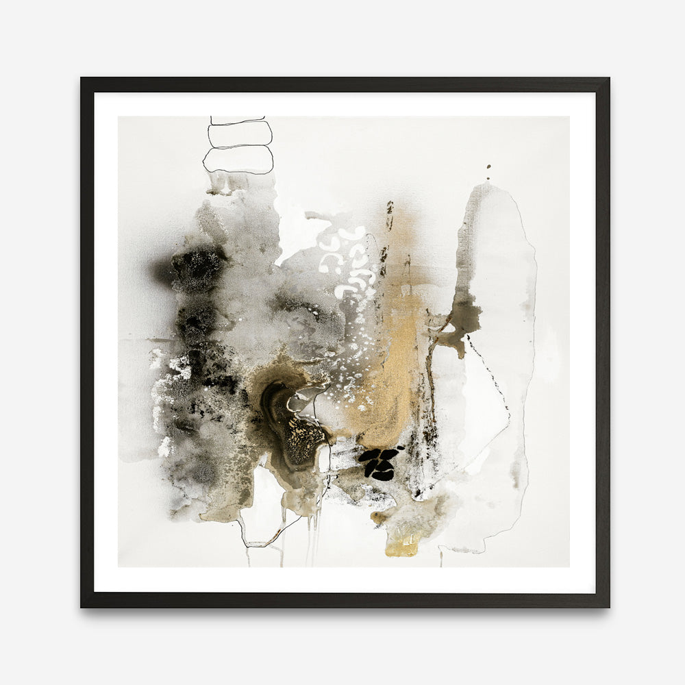 Aqua Sketch 2 (Square) Art Print