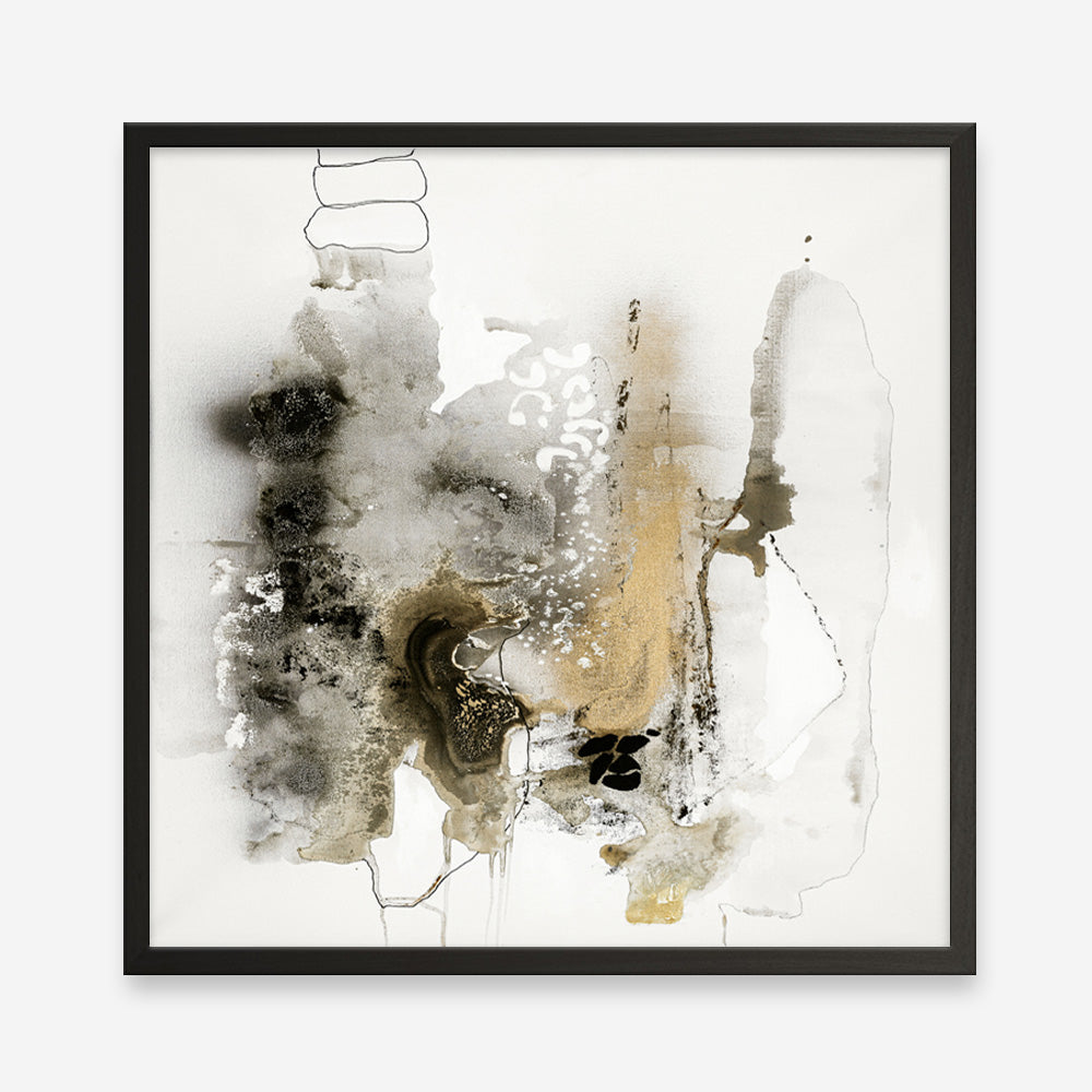 Aqua Sketch 2 (Square) Art Print