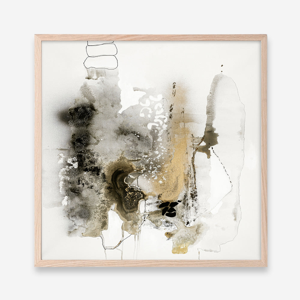 Aqua Sketch 2 (Square) Art Print