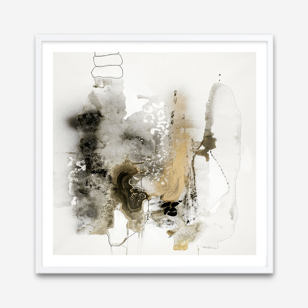 Aqua Sketch 2 (Square) Art Print