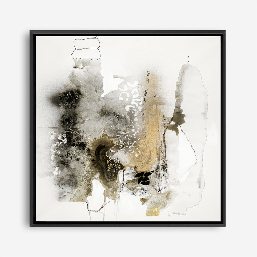 Aqua Sketch 2 (Square) Canvas Print