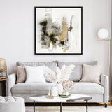 Aqua Sketch 2 (Square) Canvas Print