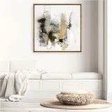 Aqua Sketch 2 (Square) Canvas Print