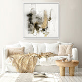 Aqua Sketch 2 (Square) Canvas Print