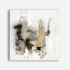 Aqua Sketch 2 (Square) Canvas Wall Art Print