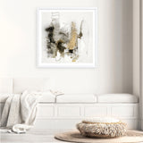 Aqua Sketch 2 (Square) Art Print