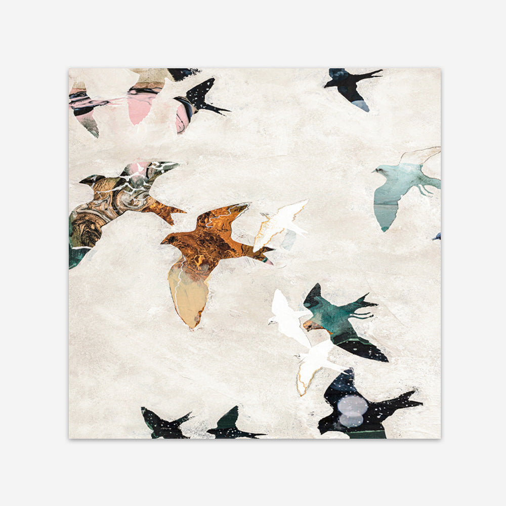 Abstract Birds 1 (Square) Art Print