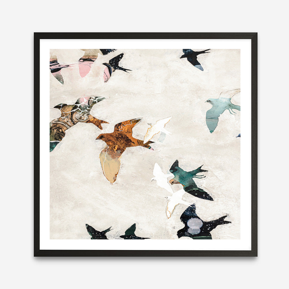 Abstract Birds 1 (Square) Art Print