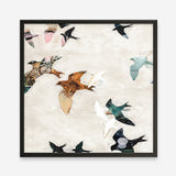Abstract Birds 1 (Square) Art Print