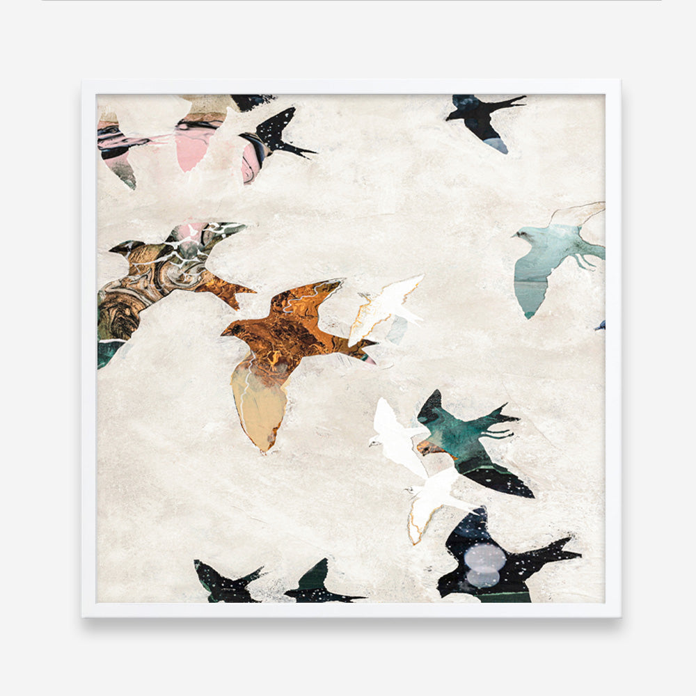 Abstract Birds 1 (Square) Art Print