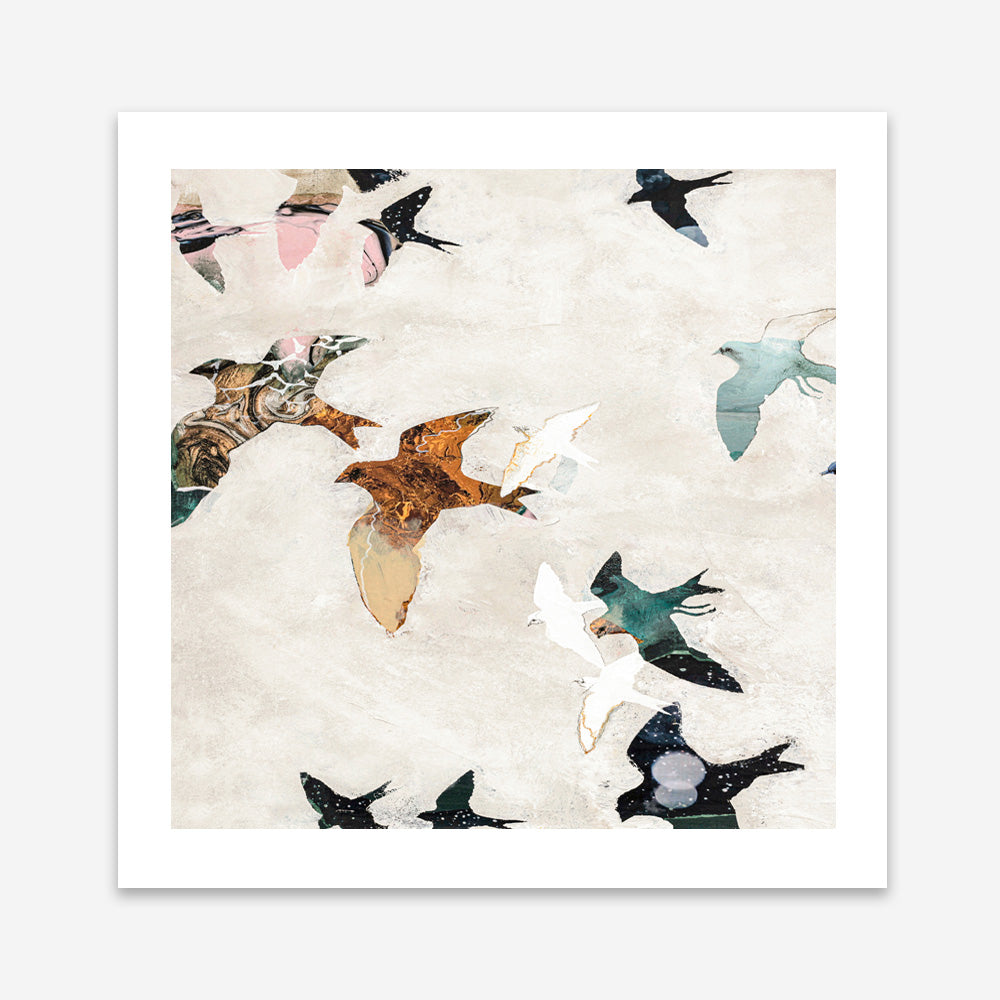 Abstract Birds 1 (Square) Art Print