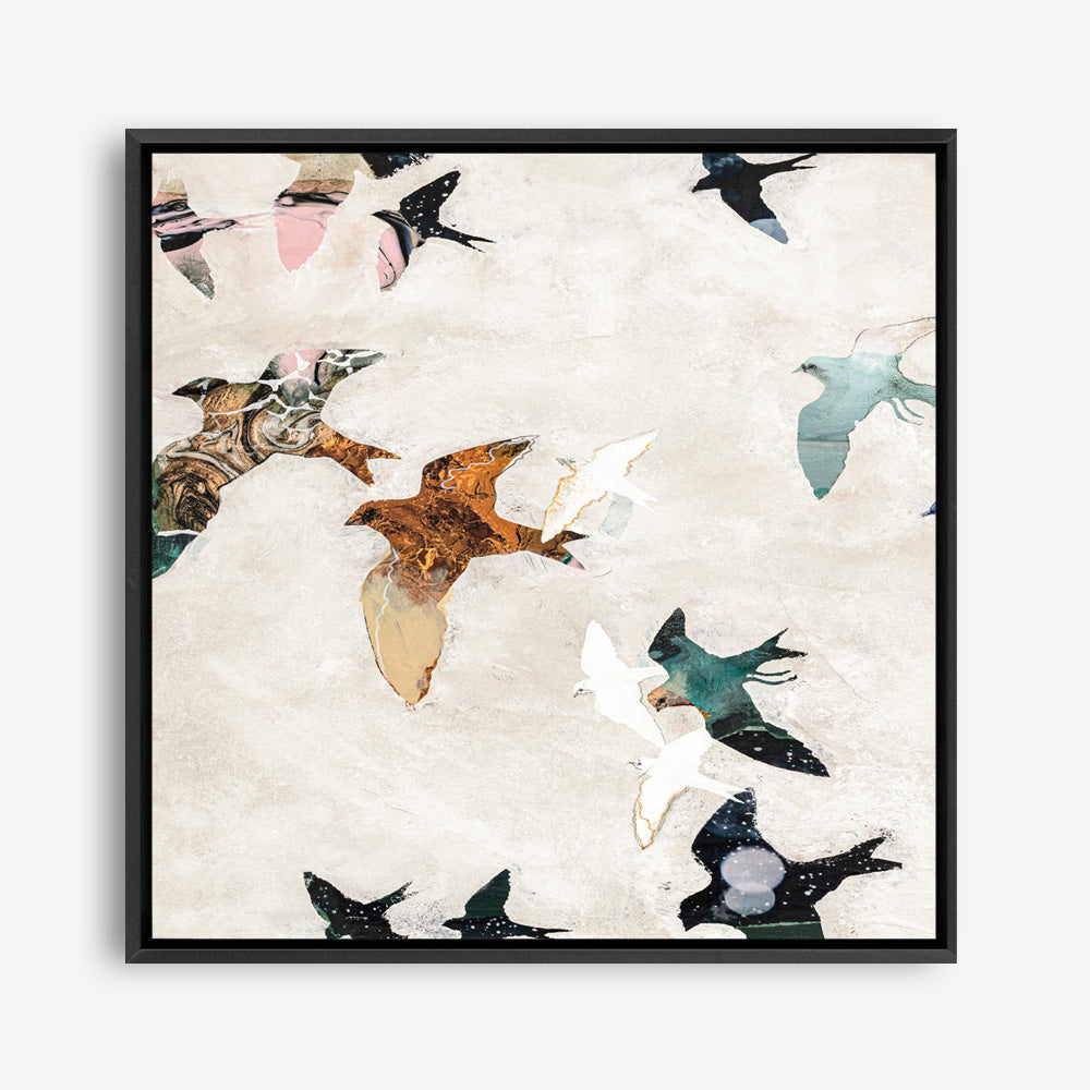 Abstract Birds 1 (Square) Canvas Print